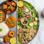 a collage of different types of food